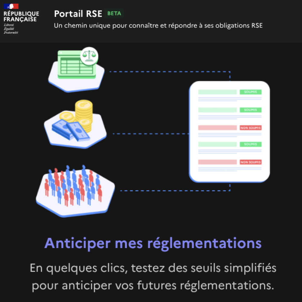 Photo illustrant le portail RSE présentant la CSRD et la VSME