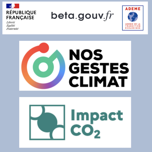 Simulateurs ADEME : Nos gestes climat et Impact CO2