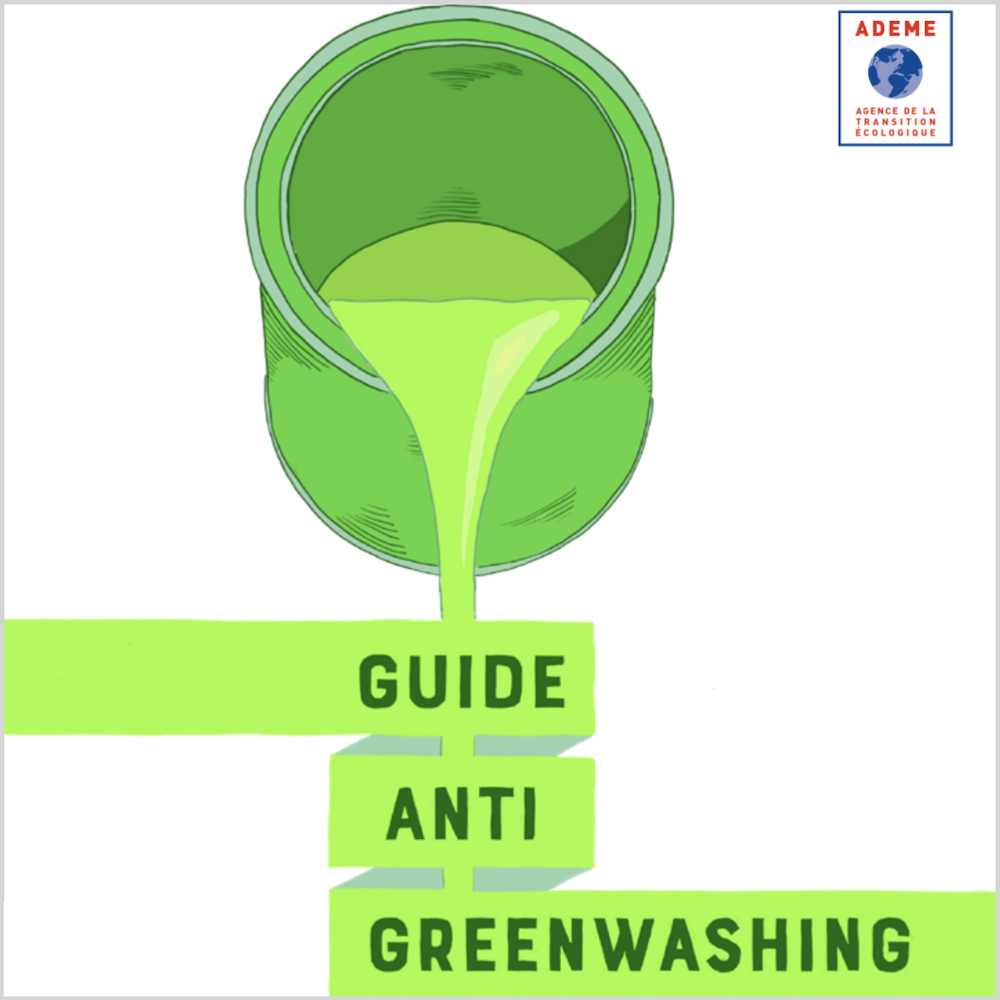 Couverture du guide 2025 de l'ADEME anti greenwashing